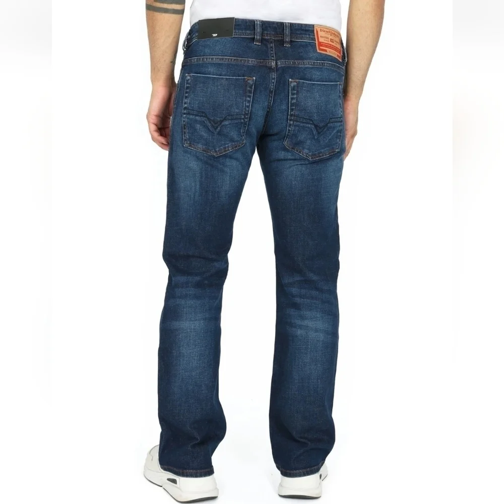Diesel Mens Zatiny Regular Fit Bootcut Stretch Jeans Size 40 X 30 Dark Wash